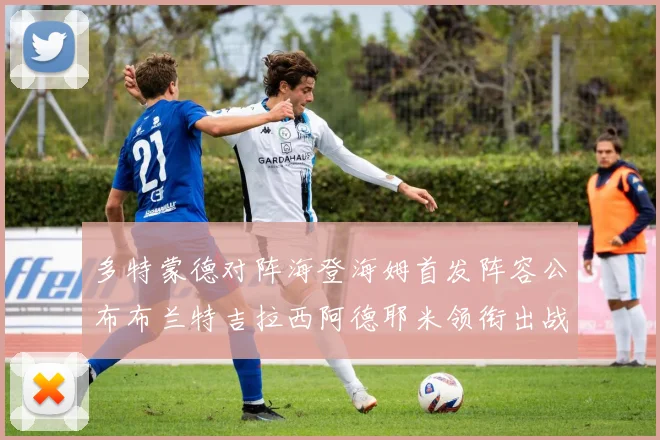 多特蒙德对阵海登海姆首发阵容公布布兰特吉拉西阿德耶米领衔出战